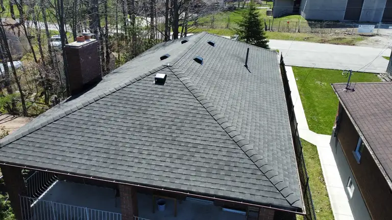 A completed roofing project by D C United Roofing
